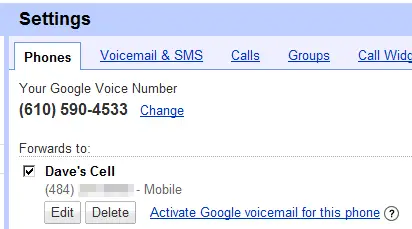 Google Voice Voicemail Setup